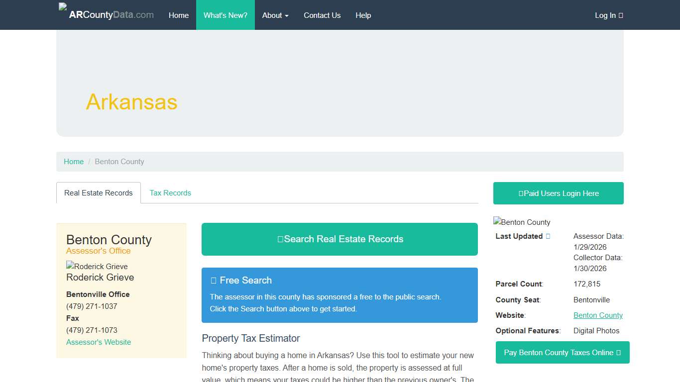 Benton County Arkansas - ARCountyData.com - ARCountyData.com