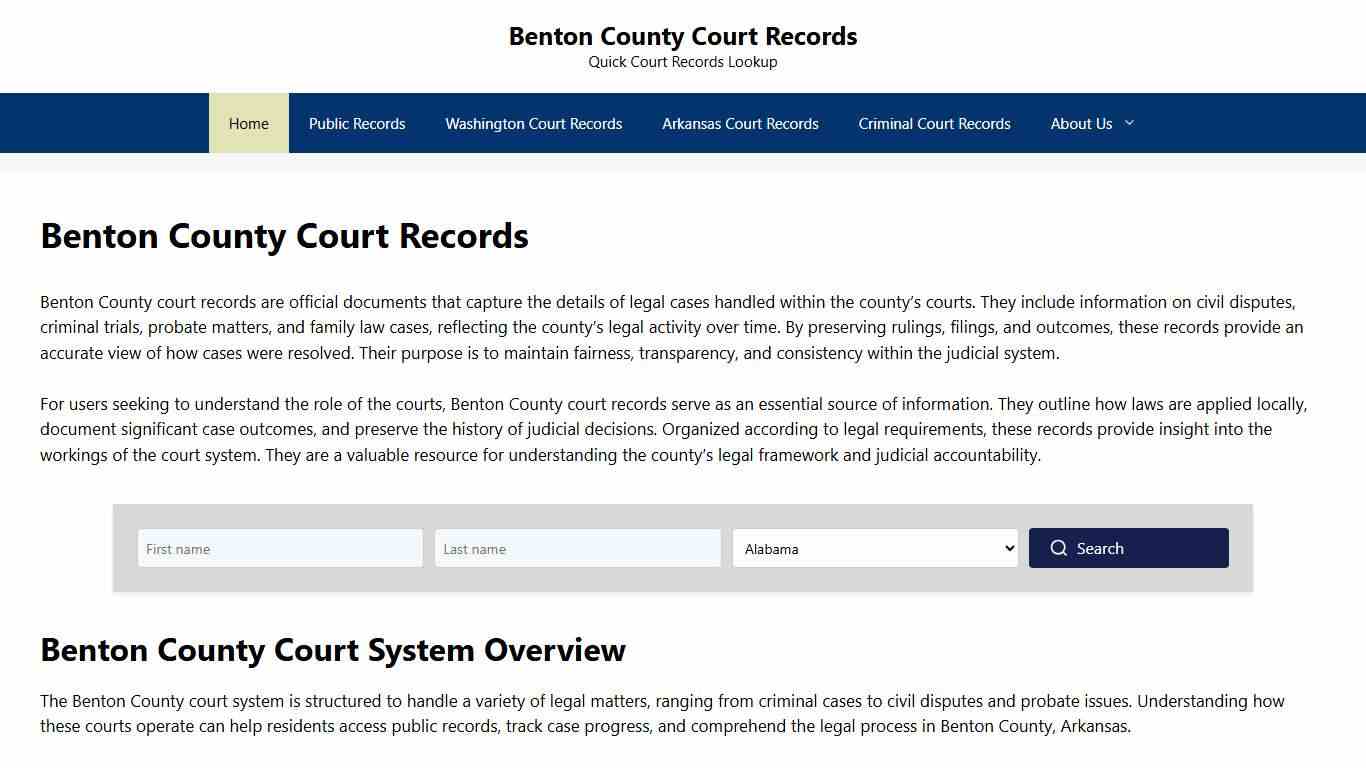 Benton County Court Records